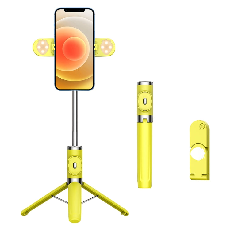 Trépied selfie avec télécommande Bluetooth et double éclairage d'appoint, Double éclairage d'appoint (Noir), Double éclairage d'appoint (Vert), Double éclairage d'appoint (Rouge), Double éclairage d'appoint (Jaune)