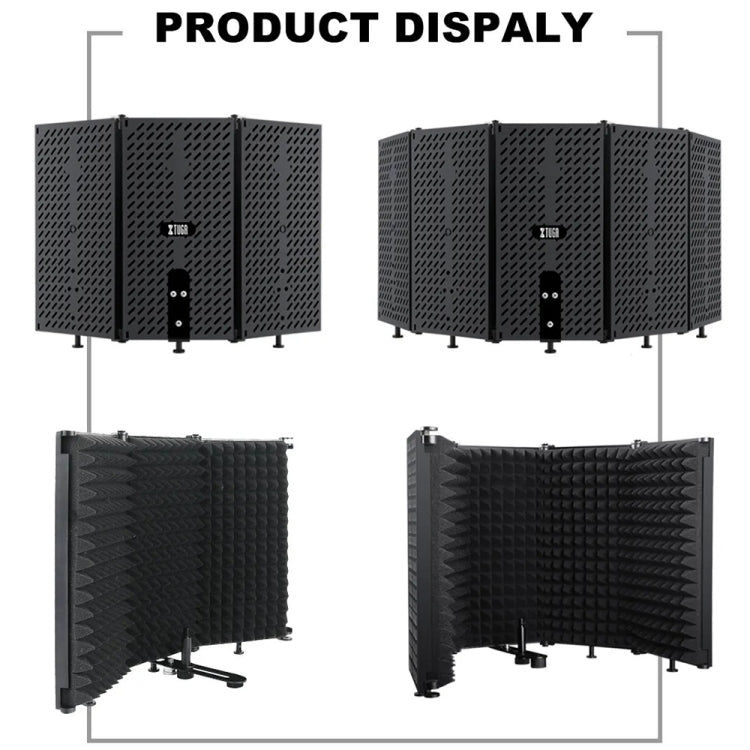 Bouclier d'isolation pour microphone d'enregistrement pliable XTUGA P75, P75