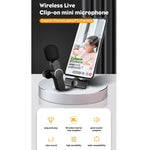 Microphone cravate sans fil pour diffusion en direct avec interface Type-C / USB-C, Type-C