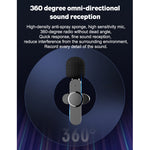 Microphone cravate sans fil pour diffusion en direct avec interface Type-C / USB-C, Type-C