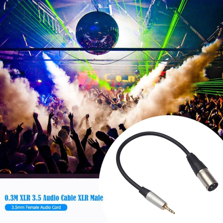 Câble audio TC210KM173 3,5mm mâle vers XLR mâle, longueur : 0,3m, 3,5mm mâle vers XLR mâle