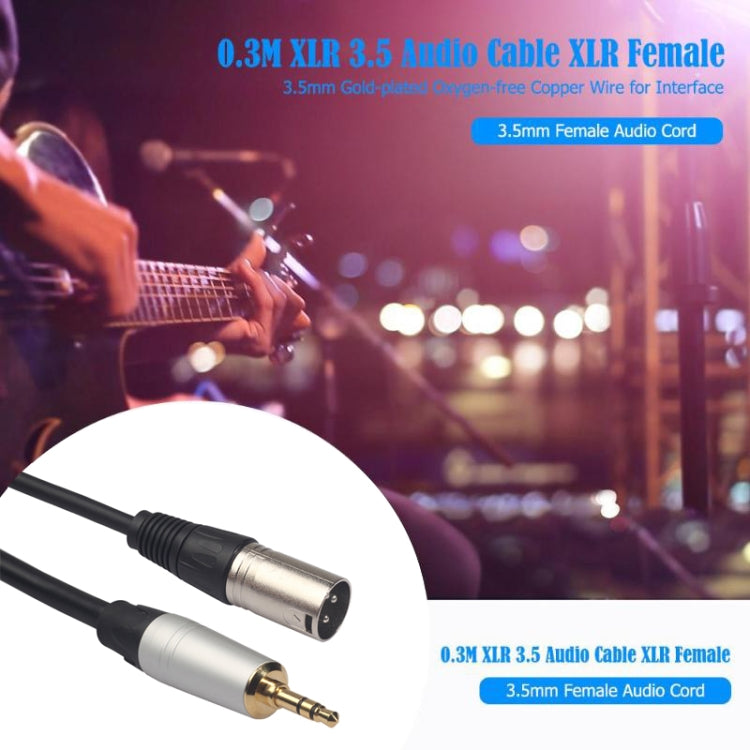 Câble audio TC210KM173 3,5mm mâle vers XLR mâle, longueur : 0,3m, 3,5mm mâle vers XLR mâle