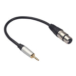 Câble audio TC210KF183 3,5mm mâle vers XLR femelle, longueur : 0,3m, 3,5mm mâle vers XLR femelle