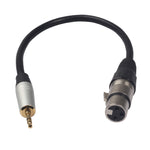 Câble audio TC210KF183 3,5mm mâle vers XLR femelle, longueur : 0,3m, 3,5mm mâle vers XLR femelle