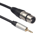 Câble audio TC210KF183 3,5mm mâle vers XLR femelle, longueur : 0,3m, 3,5mm mâle vers XLR femelle