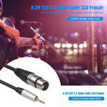 Câble audio TC210KF183 3,5mm mâle vers XLR femelle, longueur : 0,3m, 3,5mm mâle vers XLR femelle