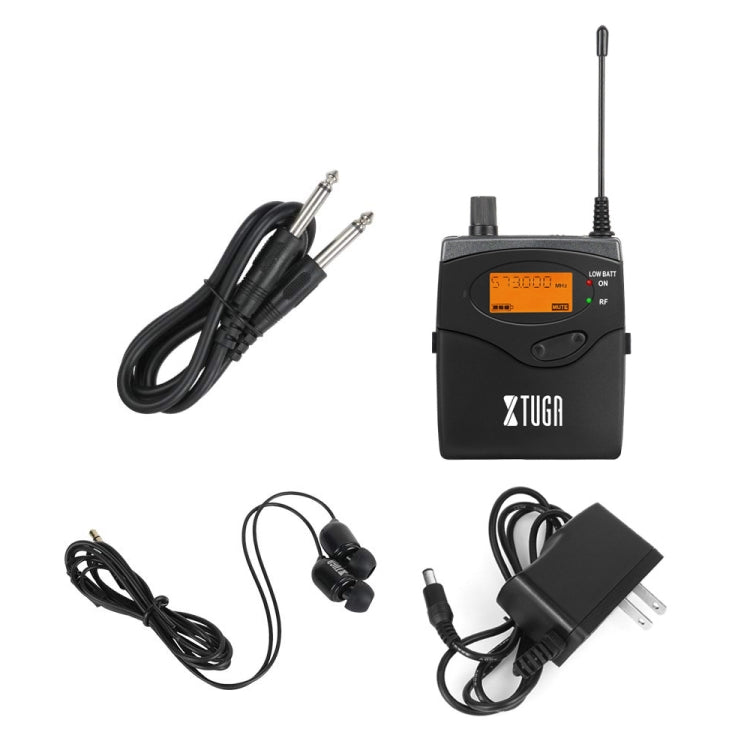 Système de monitoring intra-auriculaire sans fil UHF pour chanteur de scène XTUGA RW2080, récepteur BodyPack unique RW2080