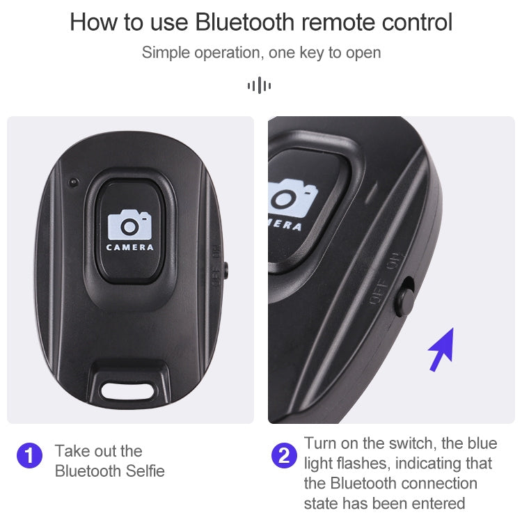 Selfie sans fil Bluetooth à un bouton, un bouton