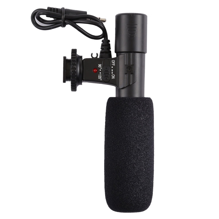 MIC-02 Microphone stéréo clair à taux de 30-18000Hz pour smartphone, longueur du câble : 28 cm