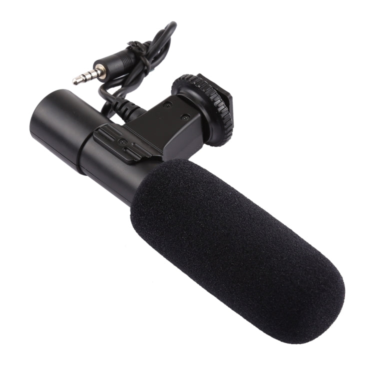 MIC-02 Microphone stéréo clair à taux de 30-18000Hz pour smartphone, longueur du câble : 28 cm