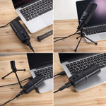 Microphone professionnel à condensateur Yanmai SF-970 avec support trépied et câble USB, longueur du câble : 1,8 m