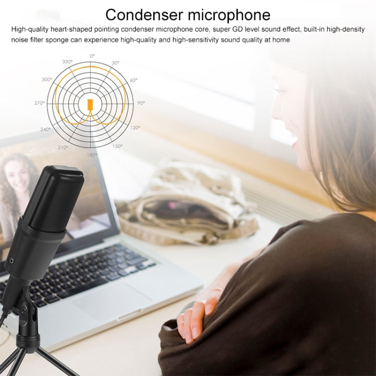 Microphone professionnel à condensateur Yanmai SF-970 avec support trépied et câble USB, longueur du câble : 1,8 m