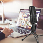 Microphone professionnel à condensateur Yanmai SF-970 avec support trépied et câble USB, longueur du câble : 1,8 m