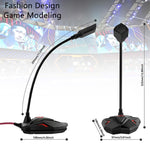 Microphone de jeu capacitif G55 avec indicateur LED