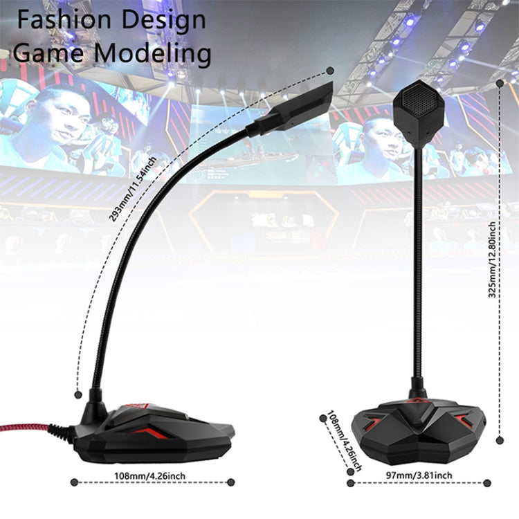 Microphone de jeu capacitif G55 avec indicateur LED