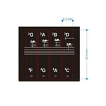 2 autocollants transparents pour piano électronique/orgue (88/61/54/49 touches), avec notation musicale et gammes.