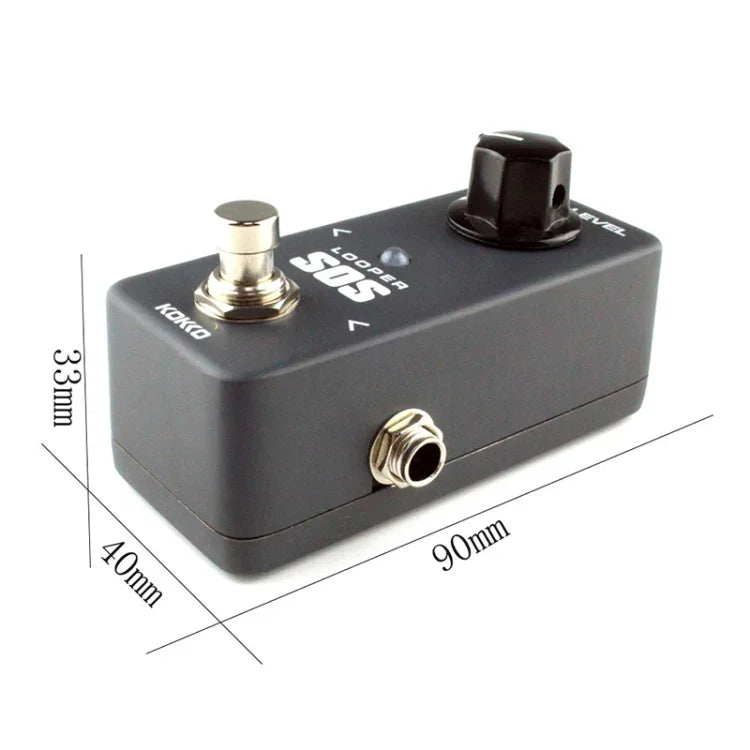 KOKKO FLP2 Mini Pédale d'Effet Monobloc Looper Guitare SOS Enregistrement en Boucle, FLP2