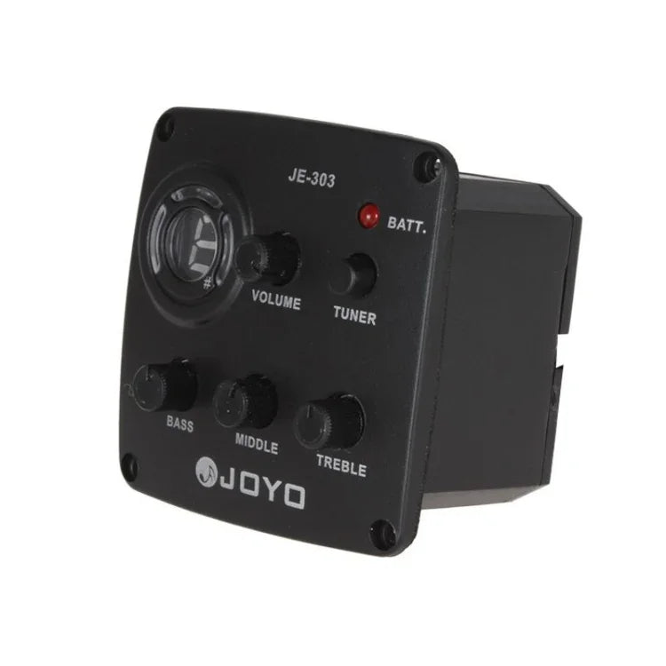 JOYO JE-303 Micro de guitare avec préampli, égaliseur 3 bandes, accordeur et fonction d'accordage, JE-303
