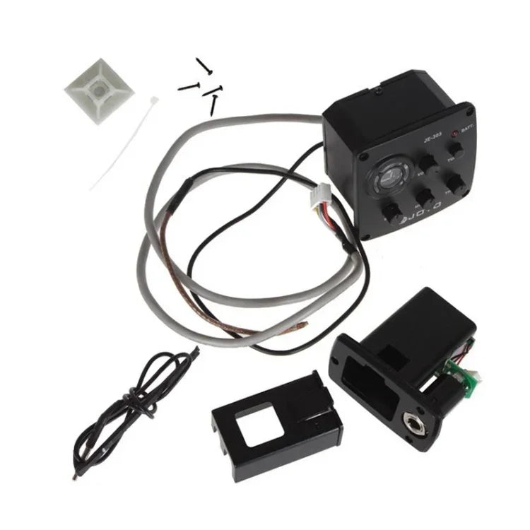 JOYO JE-303 Micro de guitare avec préampli, égaliseur 3 bandes, accordeur et fonction d'accordage, JE-303