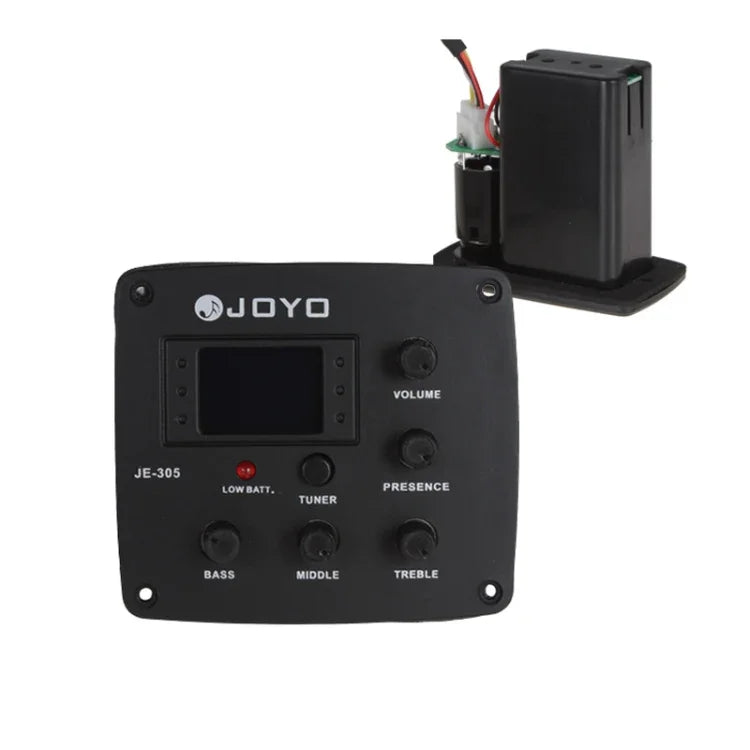 JOYO JE-305 Micro de guitare avec préampli, égaliseur 4 bandes, accordeur et fonction d'accordage, JE-305