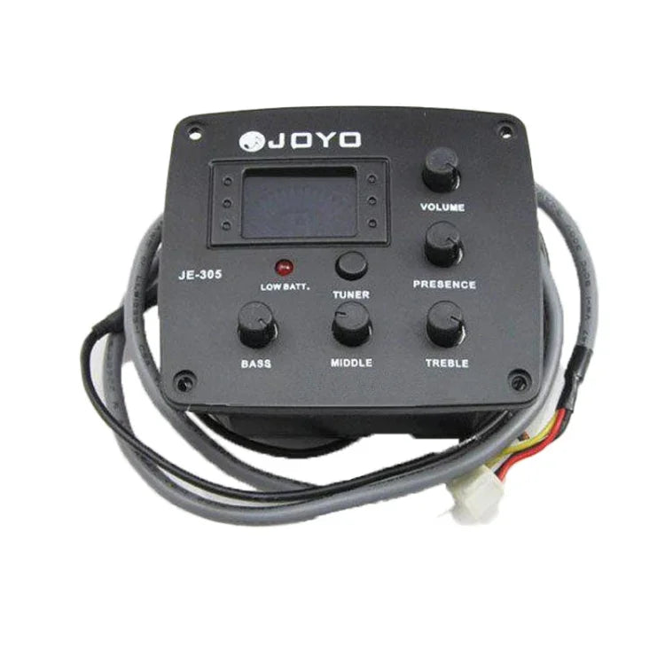 JOYO JE-305 Micro de guitare avec préampli, égaliseur 4 bandes, accordeur et fonction d'accordage, JE-305