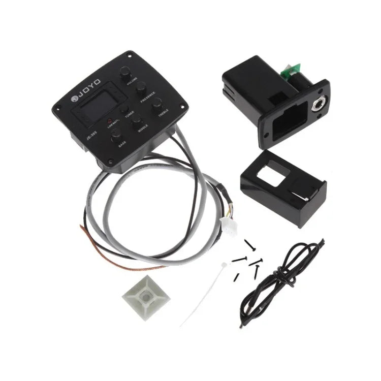 JOYO JE-305 Micro de guitare avec préampli, égaliseur 4 bandes, accordeur et fonction d'accordage, JE-305