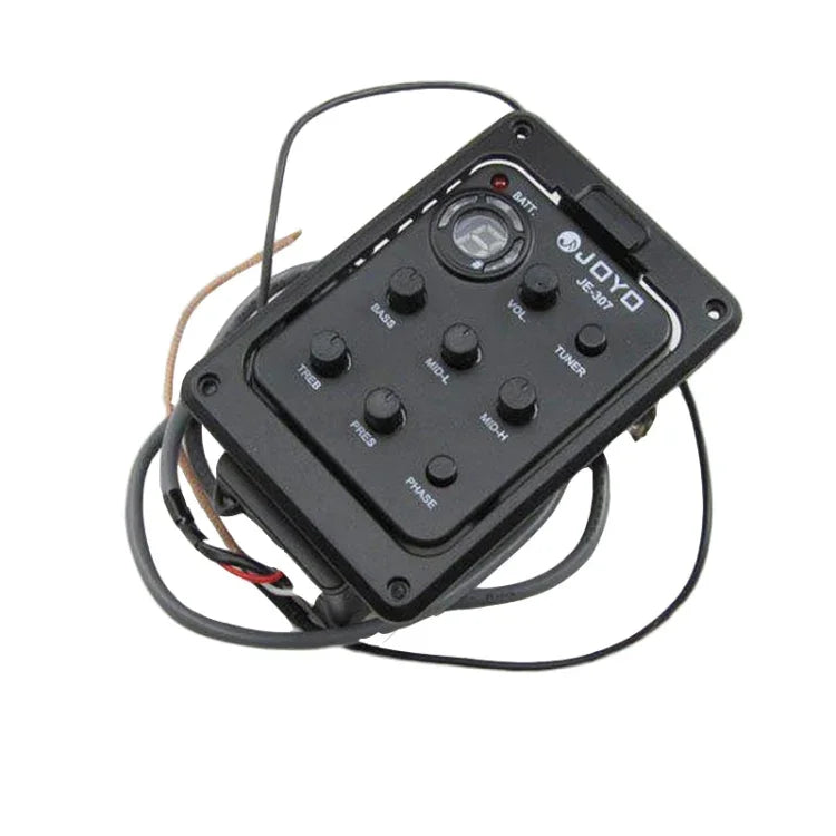 JOYO JE-307 Micro de guitare, égaliseur 5 bandes, préampli pour guitare folk, accordeur numérique électrique, JE-307