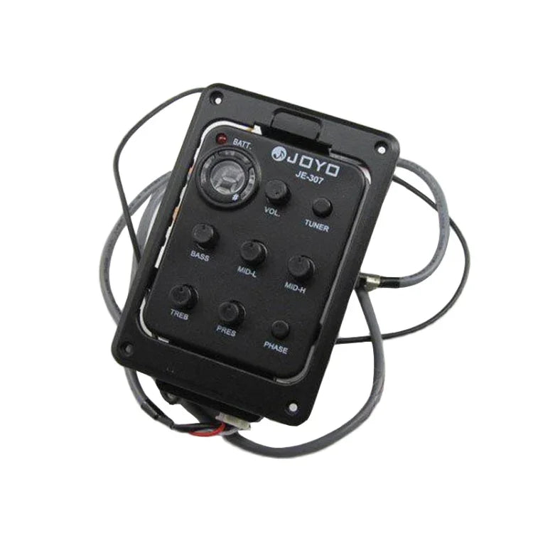 JOYO JE-307 Micro de guitare, égaliseur 5 bandes, préampli pour guitare folk, accordeur numérique électrique, JE-307