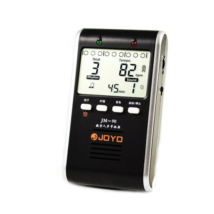 Métronome électronique numérique portable rechargeable JOYO JM-90 à pince avec indicateur LED et générateur de tonalité pour guitare, violon et ukulélé, JM-90 (noir), JM-90 (blanc)