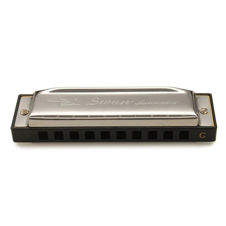 Harmonica diatonique blues Swan SW1020-7 à 10 trous, pour adultes, étudiants, enfants et débutants ; Harmonica polyphonique Swan SW1020-7 à 10 trous.