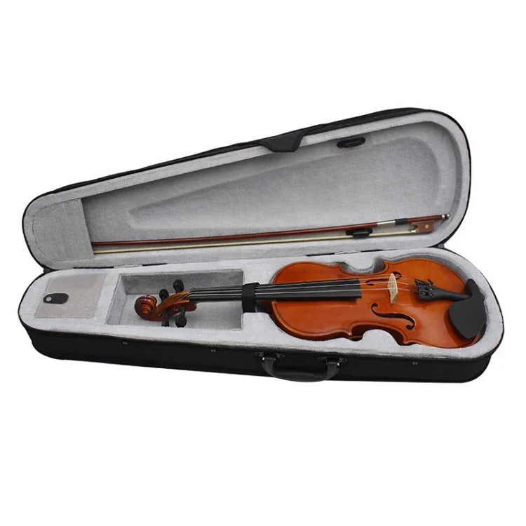 Violon acoustique 4/4, taille standard, fait main en bois massif.