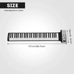 Piano électronique portable à clavier souple enroulable 61 touches avec haut-parleurs, 61 touches