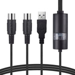 Câble MIDI USB WERSI UM-18, câble MidiPort MIDI pour piano électrique, batterie électronique et édition musicale, longueur : 2 m