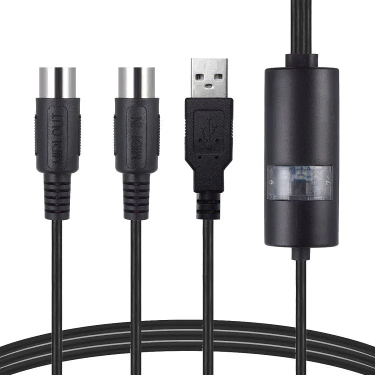 Câble MIDI USB WERSI UM-18, câble MidiPort MIDI pour piano électrique, batterie électronique et édition musicale, longueur : 2 m