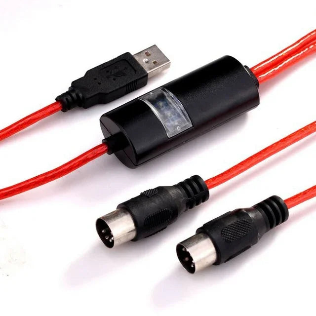 Câble MIDI USB WERSI UM-18, câble MidiPort MIDI pour piano électrique, batterie électronique et édition musicale, longueur : 2 m