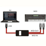 Câble MIDI USB WERSI UM-18, câble MidiPort MIDI pour piano électrique, batterie électronique et édition musicale, longueur : 2 m