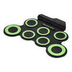 Tambour électronique USB portable en silicone, tambour électronique USB (noir), tambour électronique (vert)