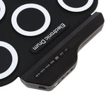 Tambour électronique USB portable en silicone, tambour électronique USB (noir), tambour électronique (vert)