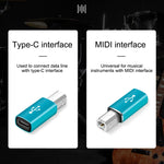 Adaptateur universel USB-C femelle vers MIDI mâle pour instruments de musique électroniques