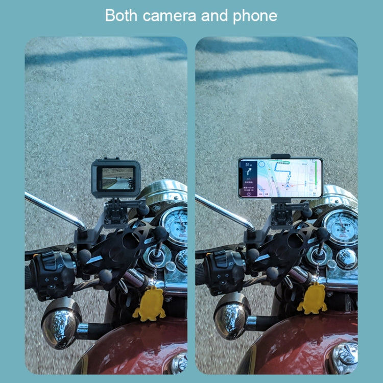 Support de téléphone en alliage pour guidon de moto RUIGPRO, compatible avec les caméras GoPro, Insta360 et DJI OSMO Sport.