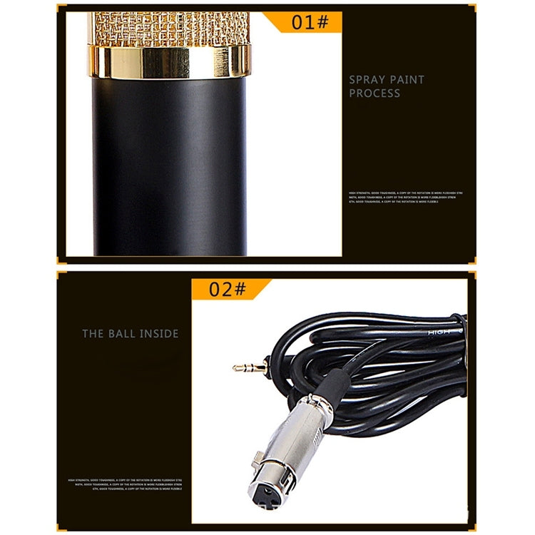 Ensemble microphone BM-800 avec suspension antivibrations en métal haut de gamme pour réseau K-Song, kit BM800 noir, kit BM800 rose, kit BM800 bleu, kit BM800 blanc