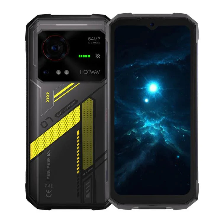 Téléphone robuste HOTWAV Hyper 7, 8 Go + 256 Go, batterie 10 800 mAh, écran 6,6 pouces, Android 14, processeur MediaTek Dimensity 7050 5G, compatible 5G, OTG et NFC.