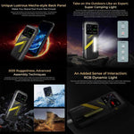 Téléphone robuste HOTWAV Hyper 7, 8 Go + 256 Go, batterie 10 800 mAh, écran 6,6 pouces, Android 14, processeur MediaTek Dimensity 7050 5G, compatible 5G, OTG et NFC.