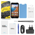 Étanchéité IP68/IP69K, Résistance aux Chocs et à la Poussière, Identification Faciale, Batterie 4000mAh, Écran 5,0 pouces, Android 9.0, MTK6580A/W Quad Core jusqu'à 1,3 GHz, Réseau : 3G, Armor X6 2 Go+16 Go