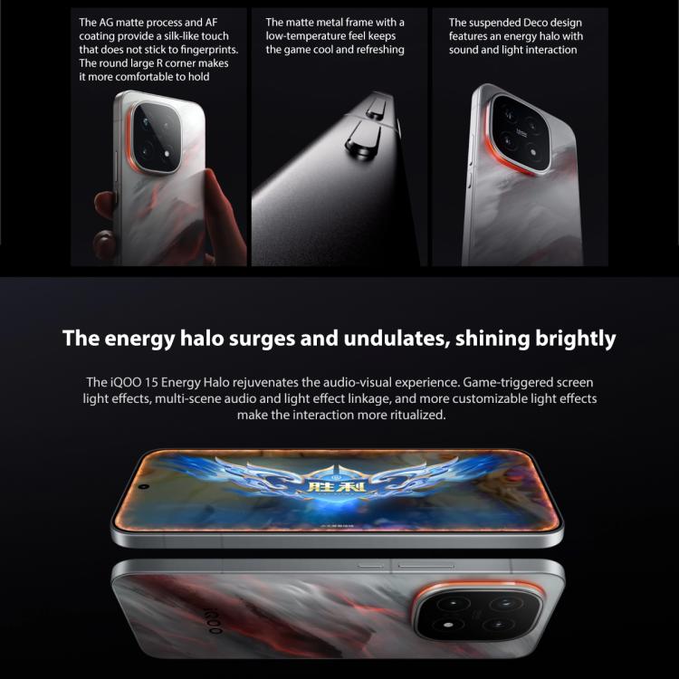 vivo iQOO 15, 12 Go + 512 Go, Android 16 OriginOS 6 6,85 pouces Snapdragon 8 Elite Gen 5 Octa Core, OTG, NFC, Réseau : 5G, compatible Google Play, 12 Go + 512 Go