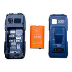 Étanche, antichoc, antipoussière, batterie 2400mAh, 2,2 pouces, 21 touches, lampe de poche LED, FM, quadruple SIM, avec antenne