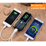Antipoussière, antichoc, MTK6261DA, batterie 2400mAh, 2,4 pouces, double SIM
