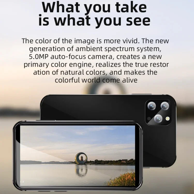 Smartphone Android 8.1 de 3 pouces, processeur quadricœur MTK6580 cadencé à 1,3 GHz, compatible 3G, double SIM, version internationale avec Google Play.
