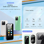 Écran 2,5 pouces, processeur quadricœur MTK6580 jusqu'à 1,3 GHz, Bluetooth, Wi-Fi, radio FM, réseau 3G, double SIM, P40