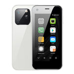 Écran 2,5 pouces, processeur quadricœur MTK6580 jusqu'à 1,3 GHz, Bluetooth, Wi-Fi, radio FM, réseau 3G, double SIM, XS13